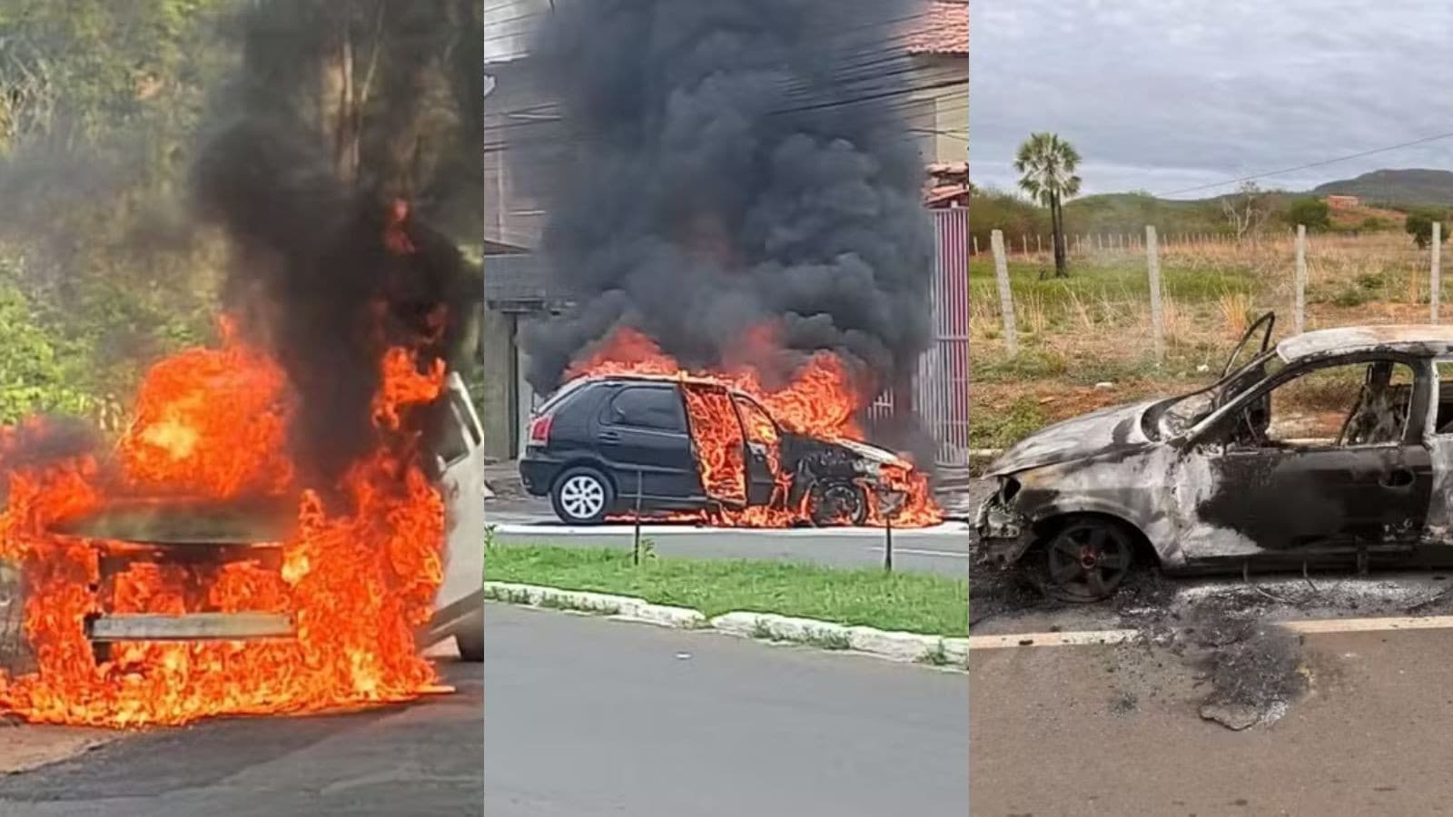 Bombeiros alertam: 10 carros pegaram fogo no Piauí em 2026