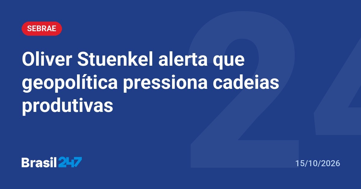 Risco geopolítico vira fator permanente nas cadeias produtivas, alerta Stuenkel